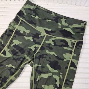 FETY Leggings Camo Green Camo With Pocket Stretch Full‎ Length - Large